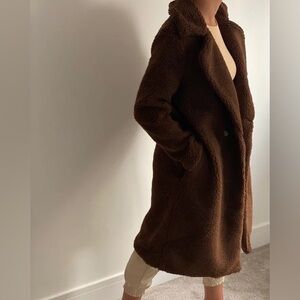 Chocolate brown DYNAMITE TEDDY PEA COAT